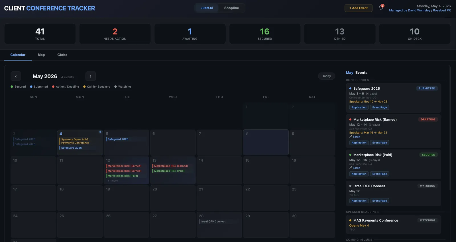 Event Radar — conferences and meetups