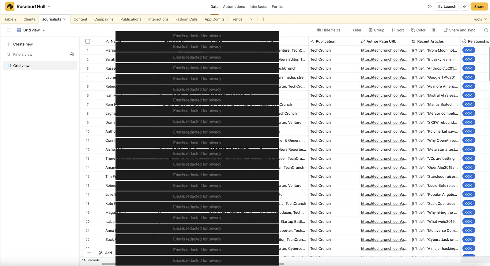 Airtable docs backing store